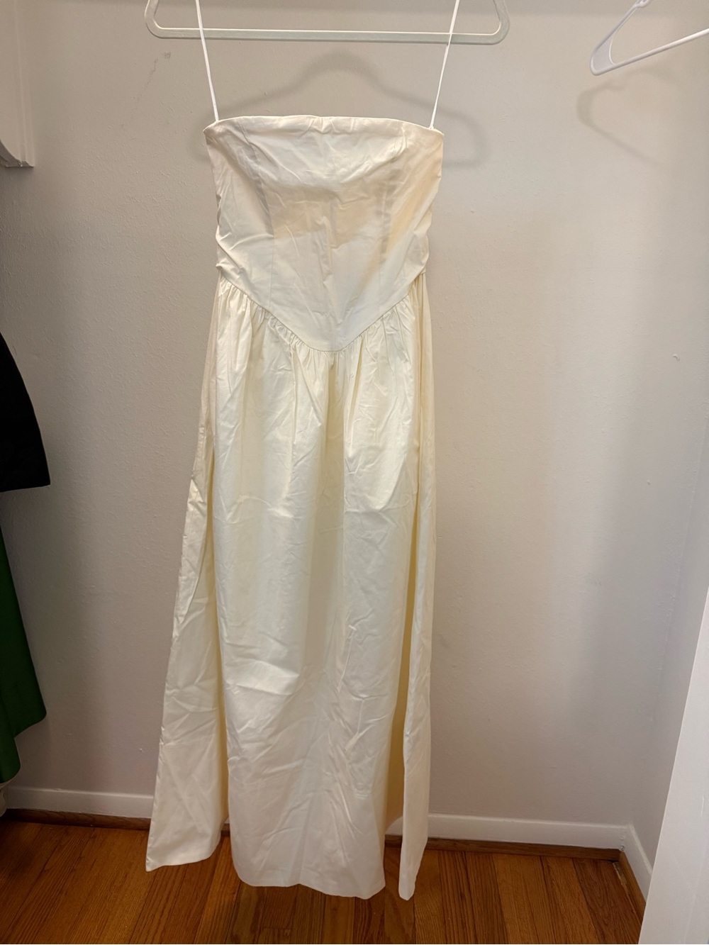 WeWoreWhat Strapless Cream Maxi Dress